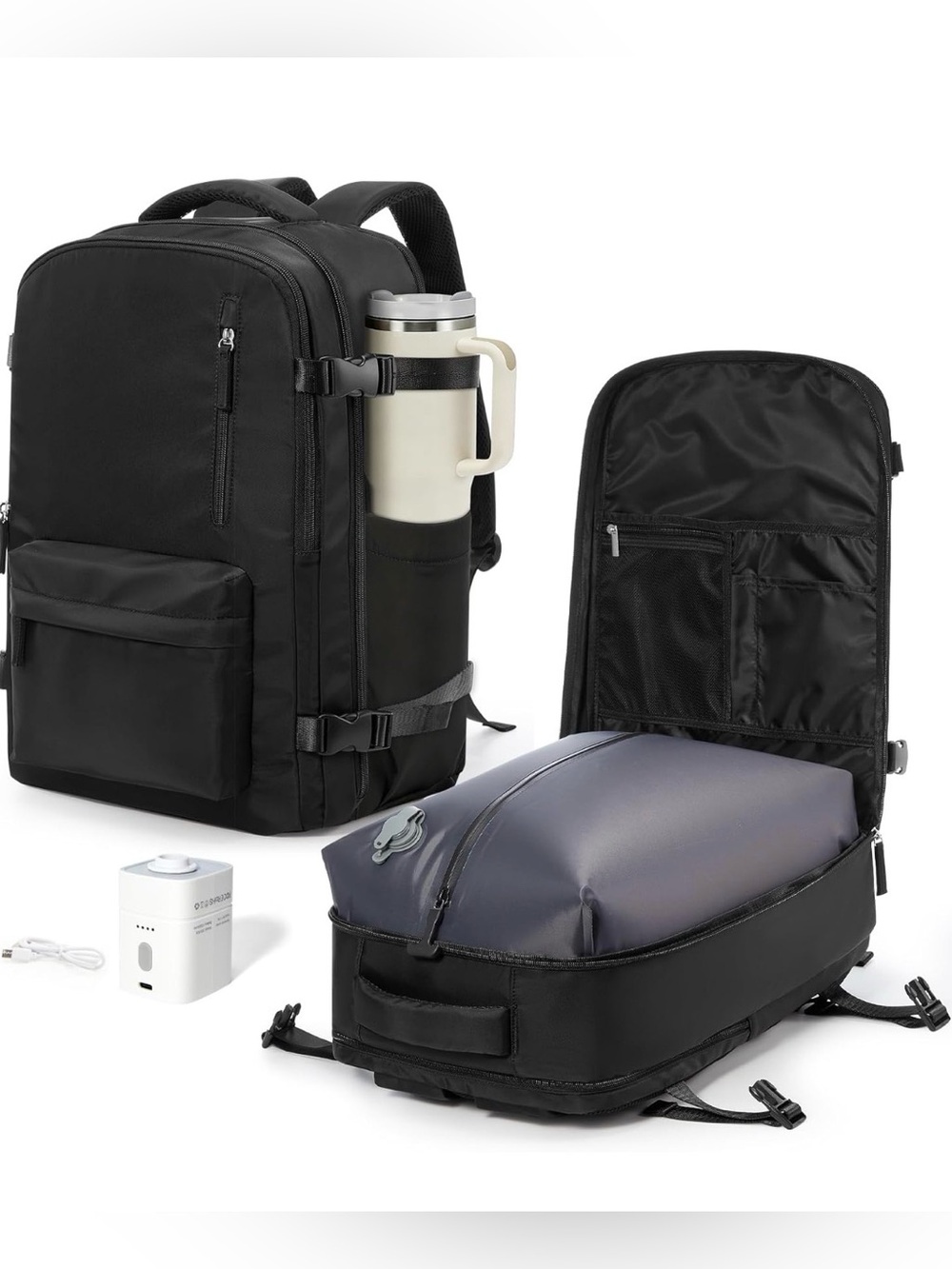VGCUB Vacuum Backpack Travel w/ Pump Vacpack System Compression Sealed
Carry on